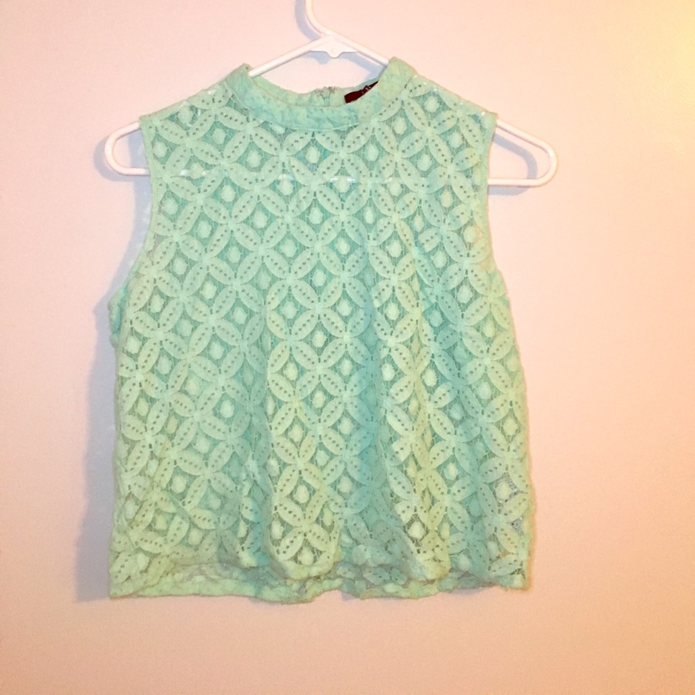Laced Cropped Tank Top